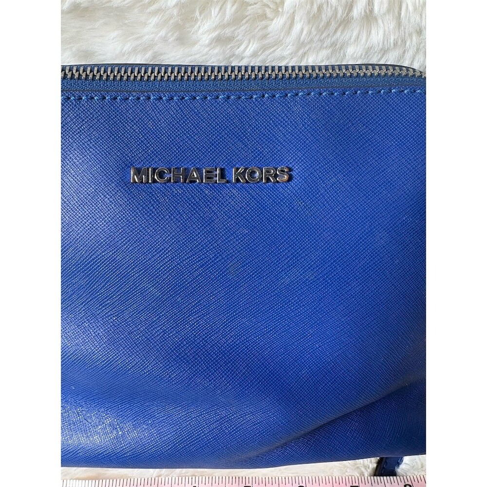 Michael Kors Jet Set Small Dome Crossbody Bag Sapphire Blue Silver - Picture 2 of 9